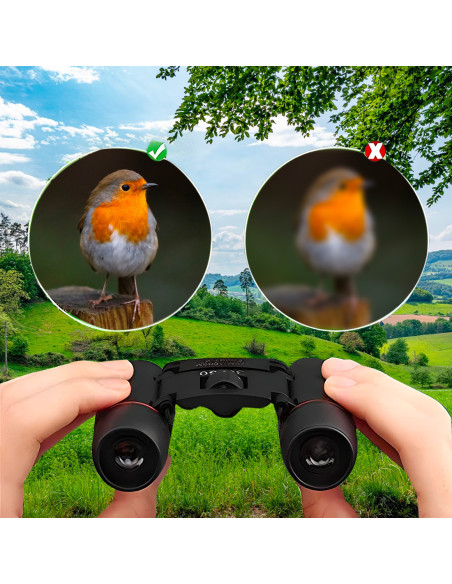 Jumelles pliantes portables compactes 30x60 pour la chasse avec vision nocturne