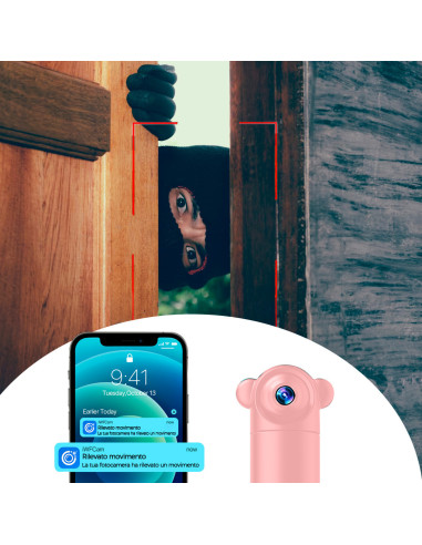 Mini caméra Rotation 180° Q-Sx82 Wi-Fi sans fil...