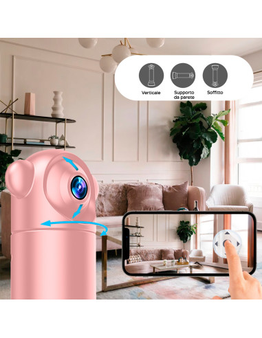 Mini caméra Rotation 180° Q-Sx82 Wi-Fi sans fil...
