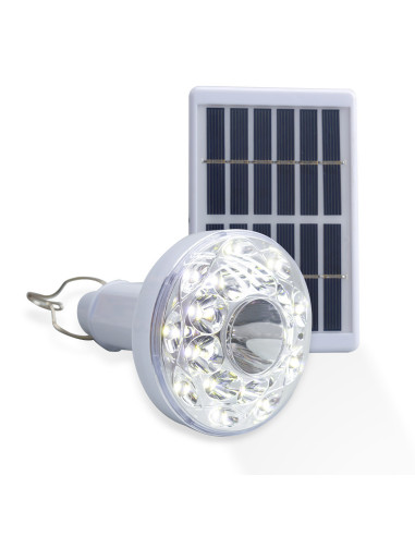 Lampe LED portable Torche à charge solaire ampoule pour le camping avec crochet