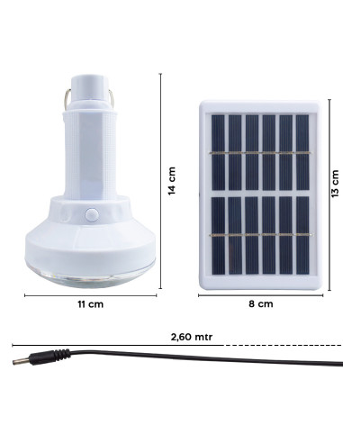 Lampe LED portable Torche à charge solaire...