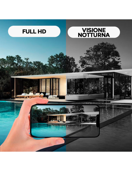 Caméra panoramique Q-SX909 sans fil pour enregistrement 4K-HD avec télécommande