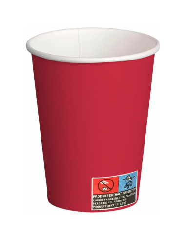 Pack 500 verres en carton Rouge 180 ml...