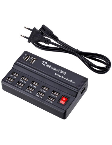 Station de charge 12 ports USB 60W Q-CD10P...