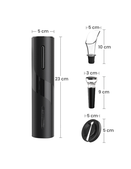 Ouvre-bouteille électrique à piles tire-bouchon automatique jeu vin bec verseur