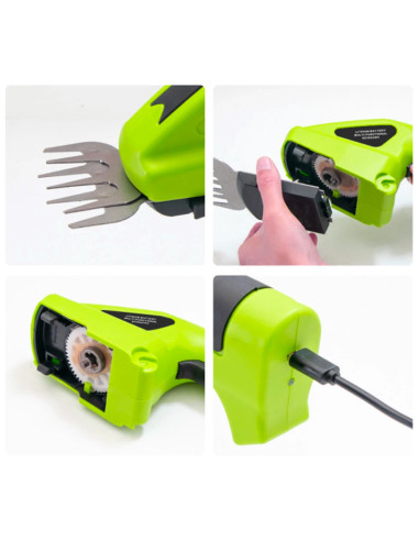 Taille-haie électrique à batterie rechargeable...