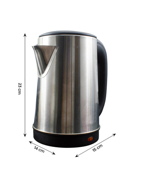 Bouilloire électrique inox 1,8lt 1500W voyant lumineux socle rotatif