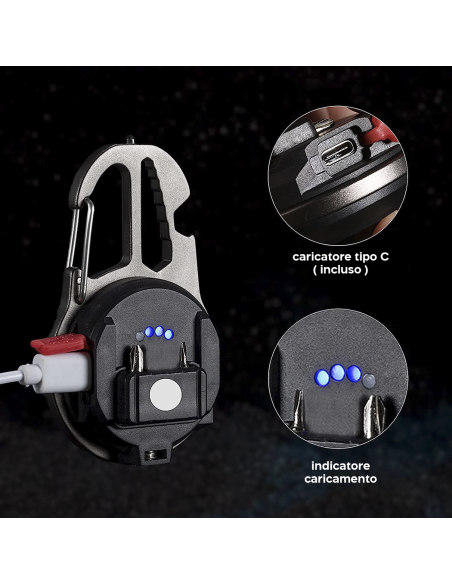 Mini lampe poche LED polyvalente portable rechargeable pour camping avec trépied