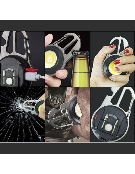 Mini lampe poche LED polyvalente portable rechargeable pour camping avec trépied