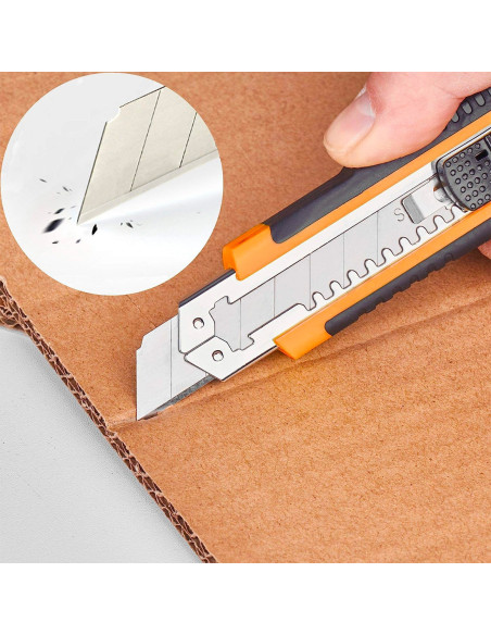 Cutter professionnel 3 lames poignée antidérapante coupe précise