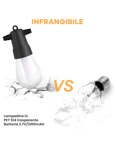 Guirlande lumineuse solaire rechargeable de 10...