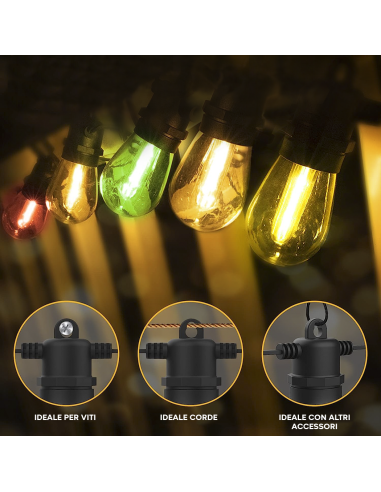 Guirlande lumineuse solaire rechargeable de 10...