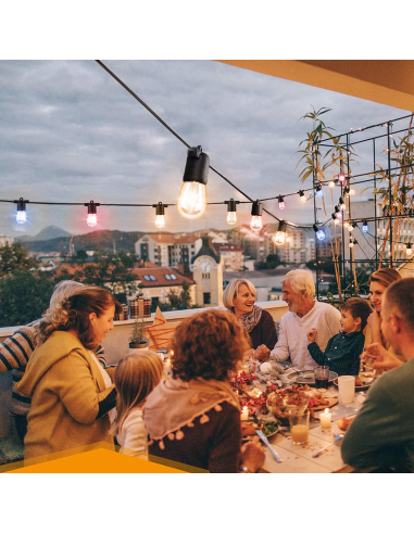 Guirlande lumineuse solaire rechargeable de 10...