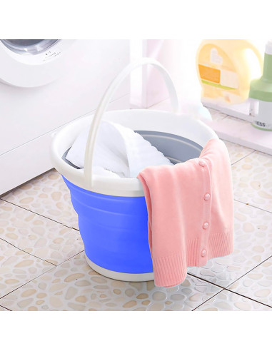 Seau pliable en silicone capacité  10L portable...