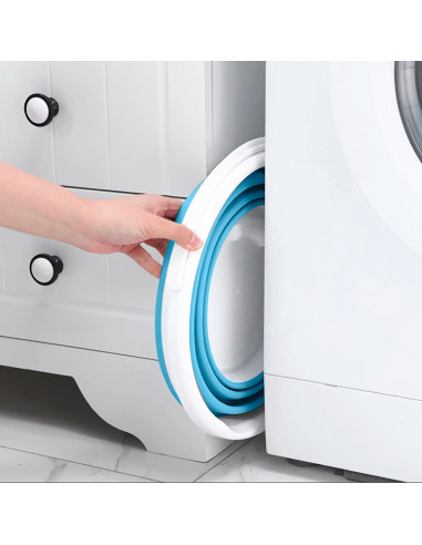 Seau pliable en silicone capacité  10L portable...