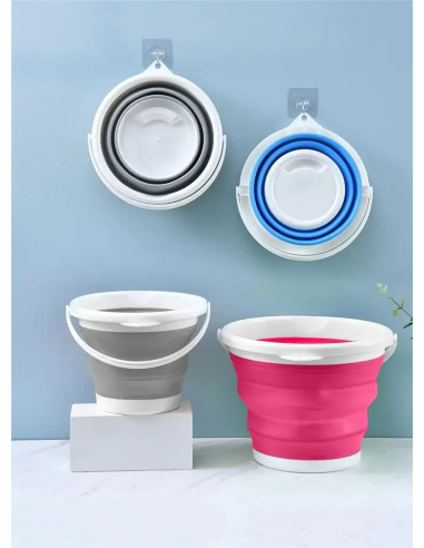 Seau pliable en silicone capacité  10L portable...