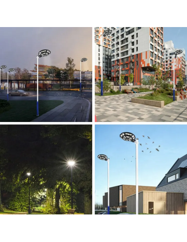 Lampe solaire de rue Jortan 500W IP66...