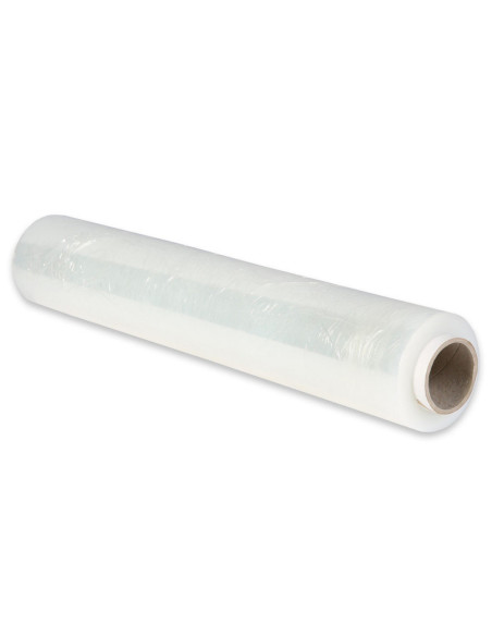 Lot 3 rouleaux film rétractable transparent élastique manuel 23 µm 2,4 kg 500 mm