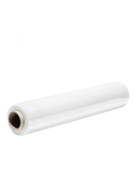 Pack 18 films étirables manuels blancs de 23 MY 3 mètres de long 2,4 kg, 500 mm