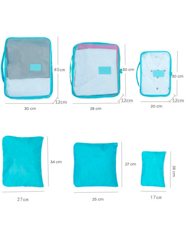 Ensemble 6 organiseurs voyage imperméables pour...