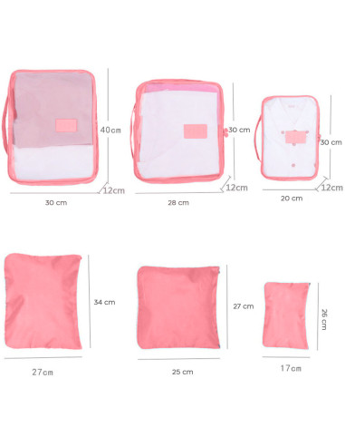 Ensemble 6 organiseurs voyage imperméables pour...