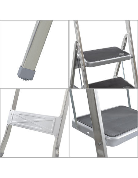 Échelle aluminium 3 marches SCAB 132cm art.760 Tabouret avec crochet de sécurité