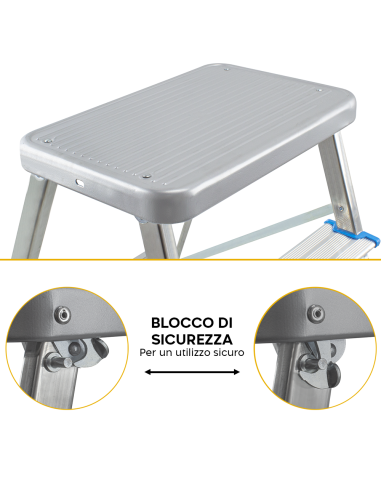 Tabouret 3 marches SCAB en aluminium H64cm...