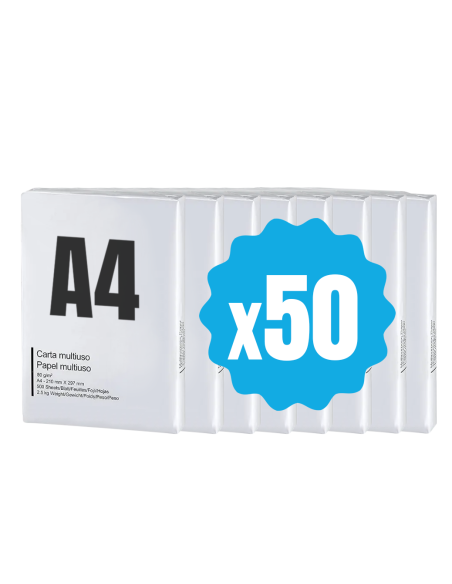 42757 Pack 50 paquets de papier format A4 500 feuilles 80 g Eins Universal Copy