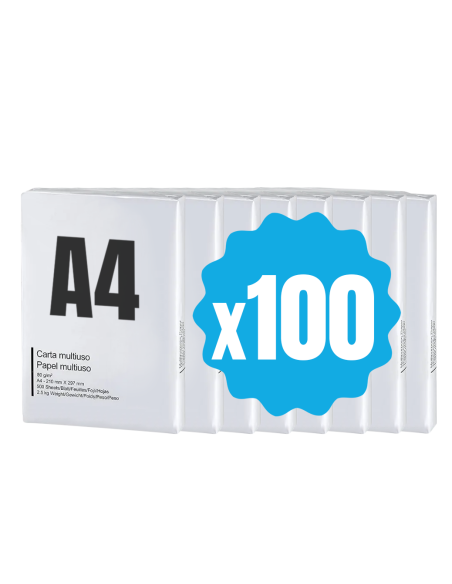 42757 Pack 100 paquets de papier format A4 500 feuilles 80 g Eins Universal Copy