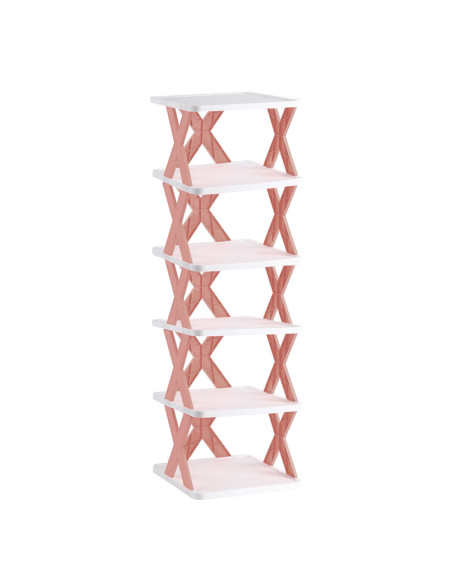 Étagère à chaussures 6 étagères de rangement Étagère modulaire H82 Gain d'espace