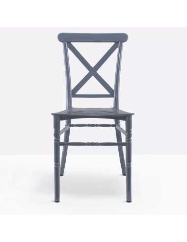 Set 2 chaises Sidney Grises polypropylène...