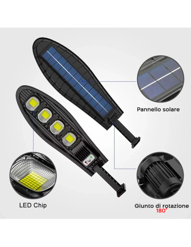 Lampe Solaire Phare Lanterne 80W W779B avec...