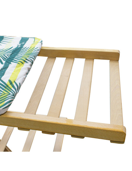 Table repasser en bois MARA pliable avec support pour fer à repasser 141x82x45cm