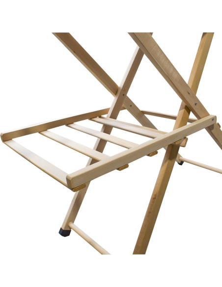Table repasser en bois MARA pliable avec support pour fer à repasser 141x82x45cm