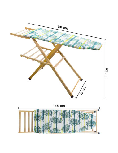 Table repasser en bois MARA pliable avec...