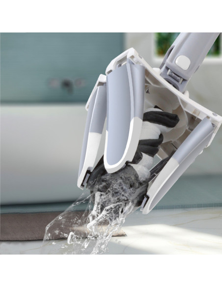 Balai serpillière Twist Clean Floor avec brosse rotative à 360°  en microfibre