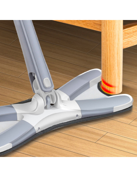 Balai serpillière Twist Clean Floor avec brosse rotative à 360°  en microfibre