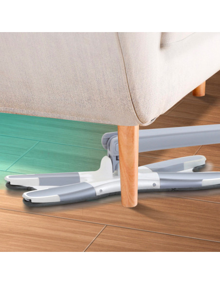 Balai serpillière Twist Clean Floor avec brosse rotative à 360°  en microfibre