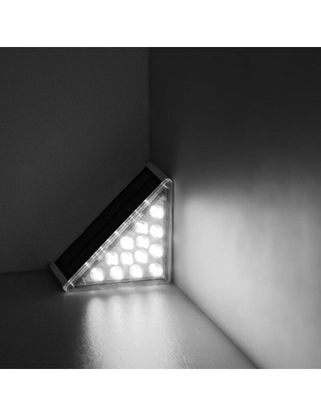 Set 2 lampes solaires LED pour escaliers lumière froide 6500K  pour extérieur