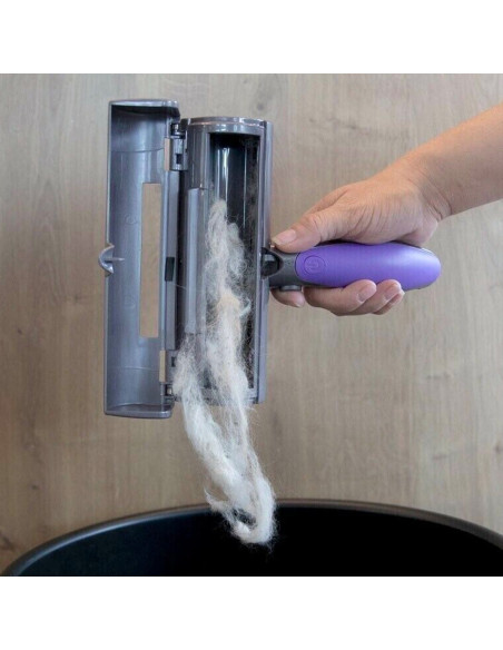 Rouleau brosse pour éliminer poils d'animaux compagnie sans fil réutilisable