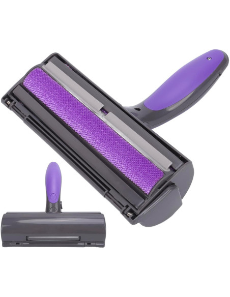 Rouleau brosse pour éliminer poils d'animaux compagnie sans fil réutilisable