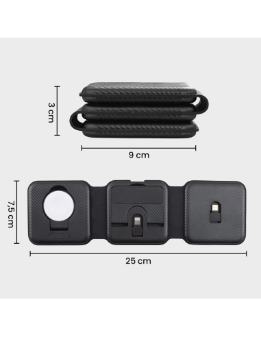 Base de charge magnétique 3 en 1 Chargeur sans...