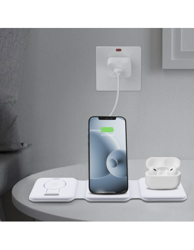 Base de charge magnétique 3 en 1 Chargeur sans...