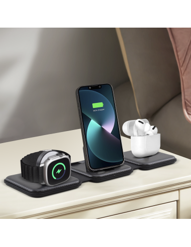 Base de charge magnétique 3 en 1 Chargeur sans...