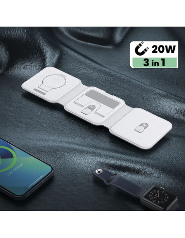 Base de charge magnétique 3 en 1 Chargeur sans...