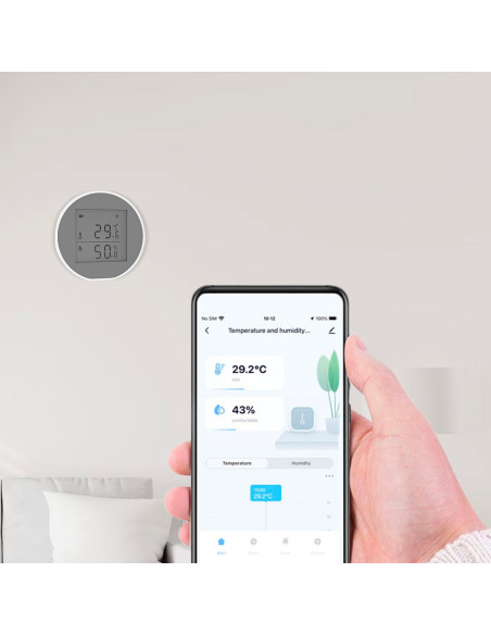 Thermostat numérique contrôle température et l'humidite télécommande Wi-Fi 2.4