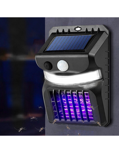 Mini lampe solaire à charge LED Répulsif anti-moustiques à capteur mouvement UV