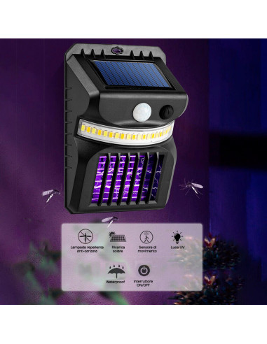 Mini lampe solaire à charge LED Répulsif...