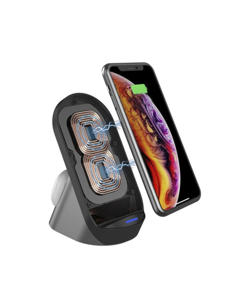 Chargeur sans fil magnétique 3 en 1 pour écouteurs, smartphone et smartwatch