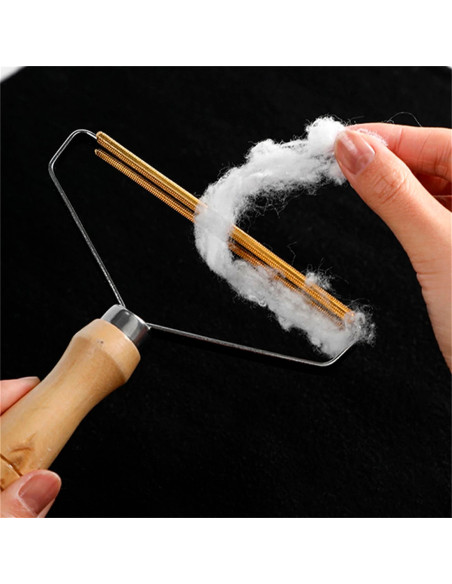 Ensemble de 2 Enleveurs de Peluches Manuelles Brosse Gratte-Peluches Portable